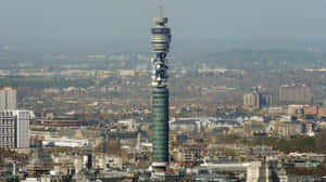 Bt Tower Standing Above London Desktop Wallpaper