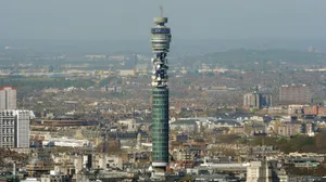 Bt Tower Standing Above London Desktop Wallpaper