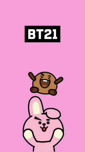 Bt21 Jolly Cooky And Shooky Wallpaper