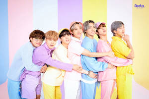 Bts 2021 Hugging In Pajamas Wallpaper