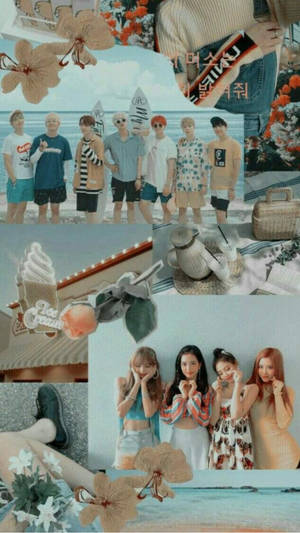 Bts And Blackpink Summer Journal Wallpaper