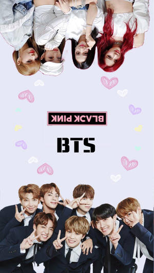 Bts And Blackpink Upside-down Wallpaper