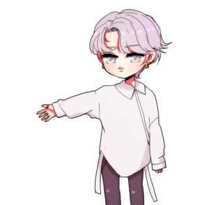 Bts Fanart: Blending Art And Music Together Wallpaper