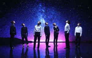 Bts In A Stunning Music Video Scene Wallpaper