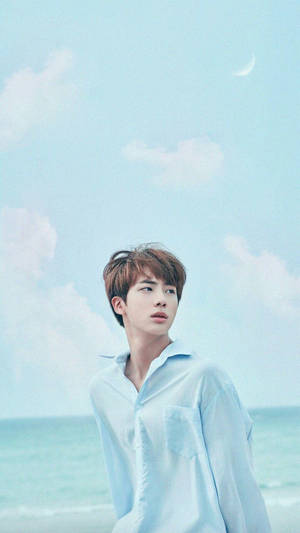 Bts Jin In The Beach Wallpaper