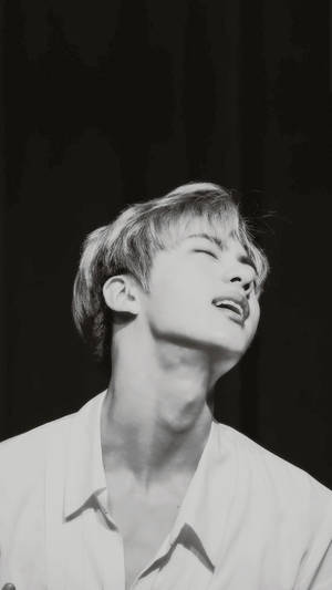 Bts Jin Sexy Black And White Wallpaper