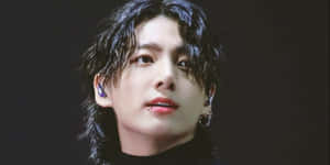 Bts' Jungkook With Long Hair Wallpaper