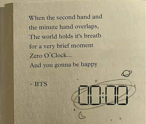 Bts Lyrics - A Soulful Expression Of Music And Emotions Wallpaper