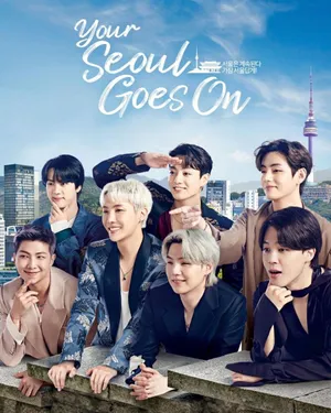 Bts Members Posing Together For An Endorsement Photoshoot Wallpaper