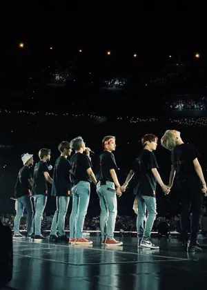 Bts Performing Live On Stage Wallpaper