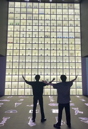 Bts Posing With Their Endorsement Product Wallpaper