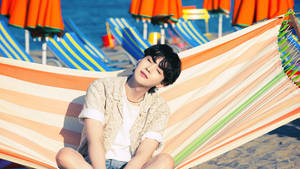 Bts Suga On The Beach Wallpaper