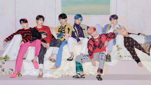 Bts White Couch Desktop Wallpaper Wallpaper