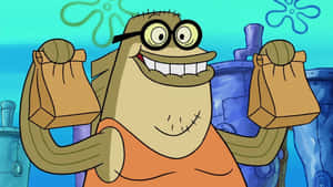 Bubble Bass Smirking In Bikini Bottom Wallpaper