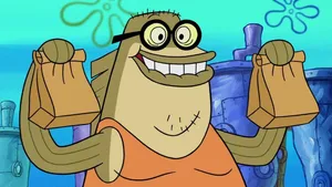 Bubble Bass Smirking In Bikini Bottom Wallpaper