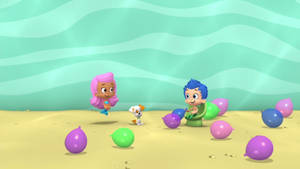 Bubble Guppies Molly Gill Blowing Balloons Wallpaper