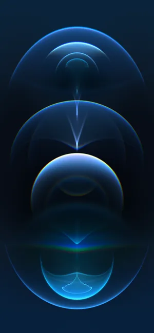 Bubbles Solid Blue Iphone Wallpaper