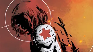 Bucky Barnes With A Red Star Wallpaper