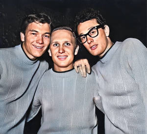 Buddy Holly And The Crickets Trio Musicians Wallpaper