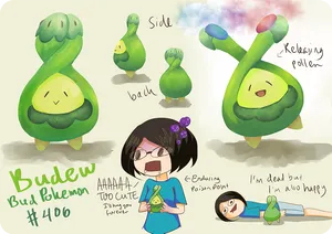 Budew Illustration Wallpaper