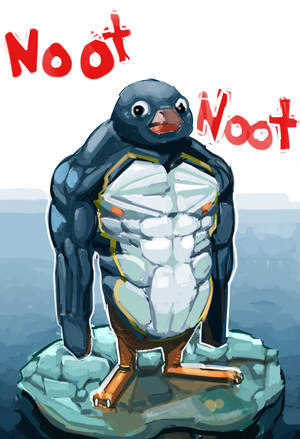 Buff Pingu Art Wallpaper