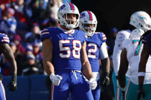 Buffalo Bills Linebacker58 On Field Wallpaper