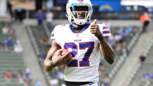 Buffalo Bills Player Number27 Thumbs Up Wallpaper