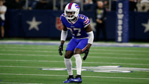 Buffalo Bills Player Readyfor Action Wallpaper