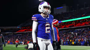 Buffalo Bills Player Tyler Bass On Field Wallpaper