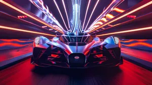 Bugatti Bolide Speeding Through Tunnel Wallpaper