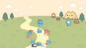 Bugcat Capoo Camping Adventure Wallpaper