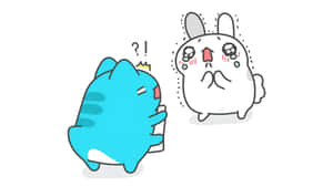 Bugcat Capoo Confused Interaction Wallpaper