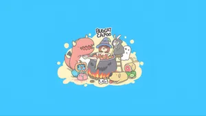 Bugcat Capoo Cozy Gathering Wallpaper