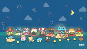 Bugcat Capoo Night Market Wallpaper