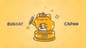 Bugcat Capoo Pancake Fun Wallpaper