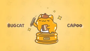 Bugcat Capoo Pancake Fun Wallpaper