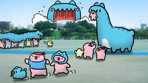 Bugcat Capoo Playful Adventure Wallpaper