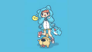 Bugcat Capoo Rainy Day Wallpaper