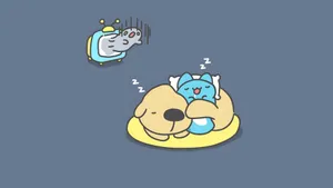 Bugcat Capoo Sleeping Friends Wallpaper