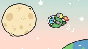 Bugcat Capoo Space Adventure Wallpaper