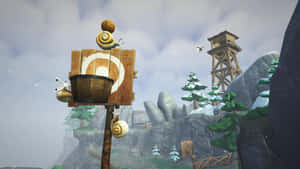 Bugsnax Snail Target Challenge Wallpaper