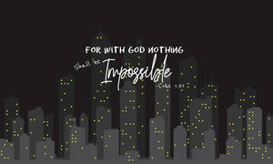 Building Lights Dark Illustration Quote Wallpaper