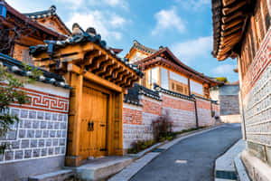 Bukchon Hanok Village Traditional Korean Architecture Wallpaper