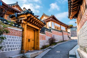 Bukchon Hanok Village Traditional Korean Architecture Wallpaper