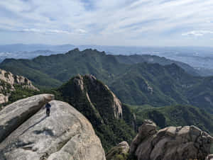 Bukhansan National Park Hiker View Wallpaper