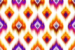 Bukhara Ikat Fabric Pattern Wallpaper