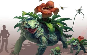 Bulbasaur, Ivysaur, And Venusaur Realistic Wallpaper