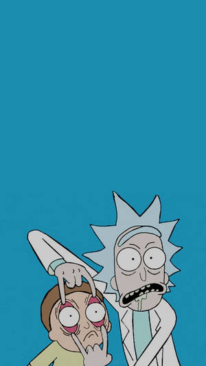 Bulging Eyes Rick And Morty Iphone Wallpaper