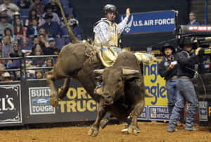 Bull Riding Actionat P B R Event.jpg Wallpaper