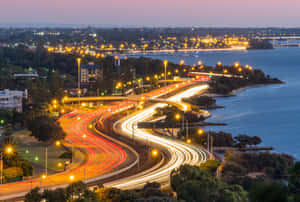 Bunbury Coastal Twilight Traffic Wallpaper